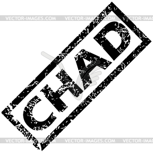 CHAD stamp - white & black vector clipart