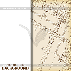 Architecture blueprint fragment background - vector image