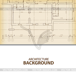 Architecture blueprint background fragment - color vector clipart