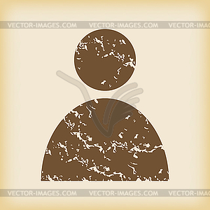 Grungy user icon - vector image