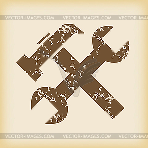 Grungy repairs icon - vector image