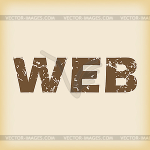 Grungy WEB icon - color vector clipart