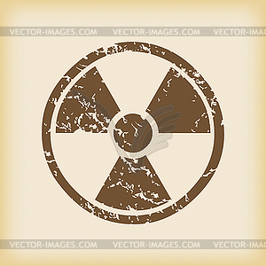 Grungy hazard icon - vector clip art