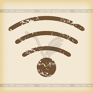 Grungy Wi-Fi icon - vector clipart