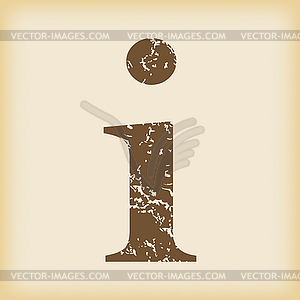 Grungy information icon - vector clipart