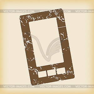Grungy smartphone icon - vector clipart / vector image