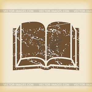 Grungy book icon - vector clipart / vector image