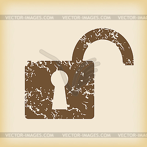 Grungy open icon - vector clipart