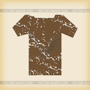 Grungy t-shirt icon - vector clipart / vector image