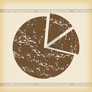 Grungy diagram icon - vector clip art