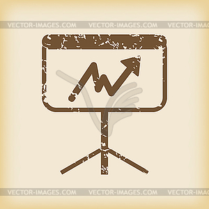 Grungy graphic presentation icon - vector clip art
