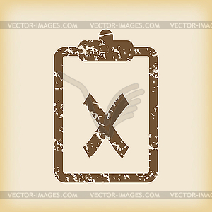 Grungy decline icon - vector image