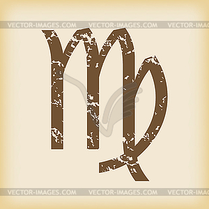 Grungy virgo icon - vector EPS clipart