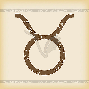 Grungy taurus icon - vector image