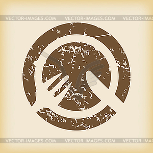 Grungy tableware icon - vector clipart