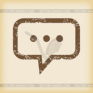 Grungy typing icon - vector clipart