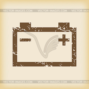 Grungy accumulator icon - vector clipart