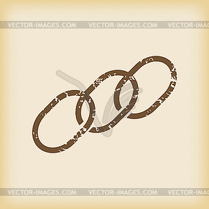 Grungy chain icon - vector clip art