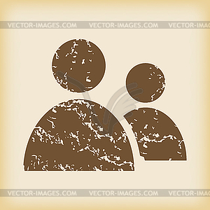 Grungy contacts icon - vector clip art