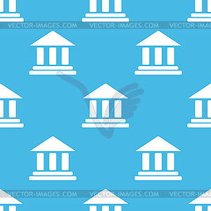 Blue classical building pattern - vector clip art