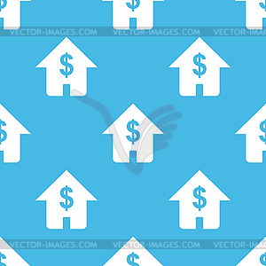 Blue house investment pattern - vector image