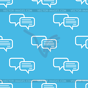 Blue chatting pattern - vector clipart