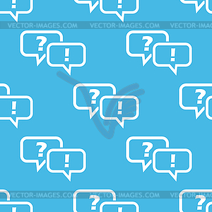 Blue anwering question pattern - vector clip art