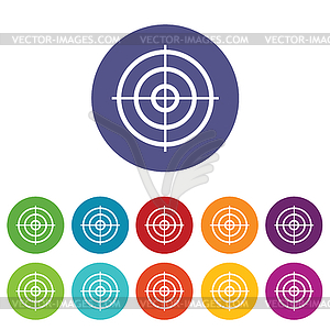 Aim icon set - vector image