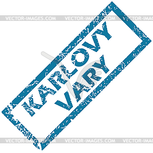 Karlovy Vary rubber stamp - vector clipart