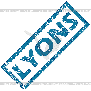 Lyons rubber stamp - vector image