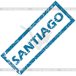Santiago rubber stamp - vector clipart