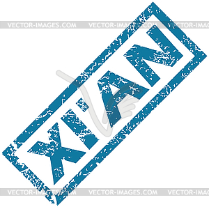 Xi an rubber stamp - vector clip art