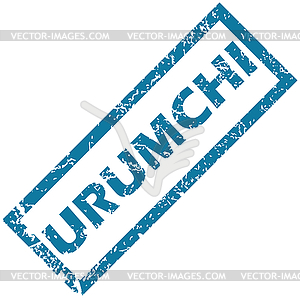 Urumchi rubber stamp - vector image