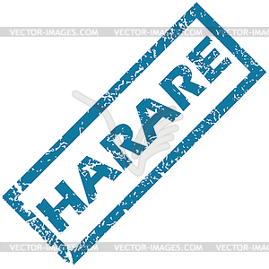 Harare rubber stamp - vector image