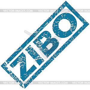 Zibo rubber stamp - vector clipart