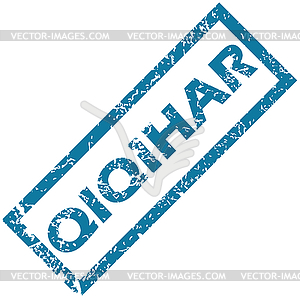 Qiqihar rubber stamp - royalty-free vector image