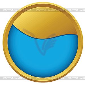 Abstract wave emblem - vector EPS clipart
