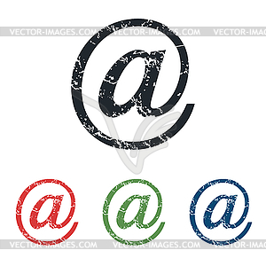 E-mail grunge icon set - vector clip art