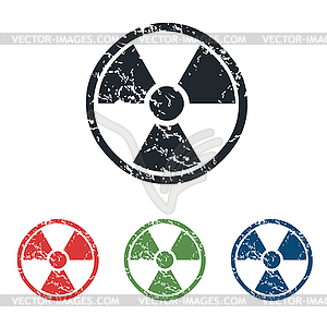 Danger grunge icon set - vector clipart