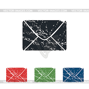 Letter grunge icon set - vector EPS clipart