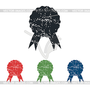 Certificate seal grunge icon set - vector clipart