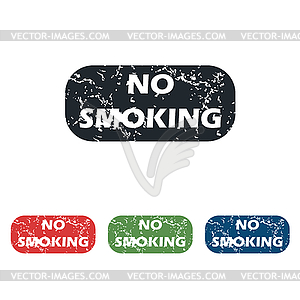 NO SMOKING grunge icon set - vector EPS clipart