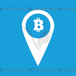 Bitcoin pointer icon - royalty-free vector image