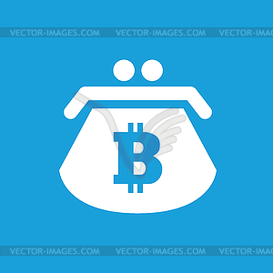 Bitcoin purse icon - vector clip art