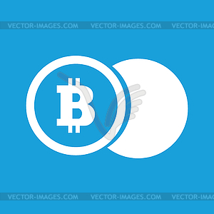 Bitcoin coin icon - vector clipart