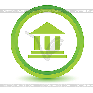 Classical building volumetric icon - color vector clipart