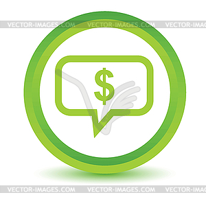 Dollar message volumetric icon - vector clipart