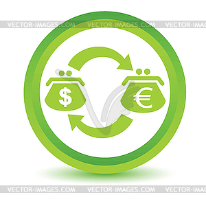 Dollar-Euro exchange volumetric icon - vector clip art