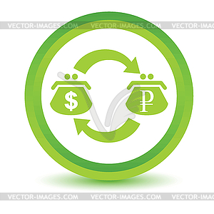 Dollar-Ruble exchange volumetric icon - royalty-free vector clipart