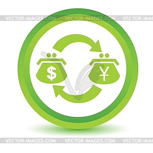 Dollar-Yen exchange volumetric icon - vector image